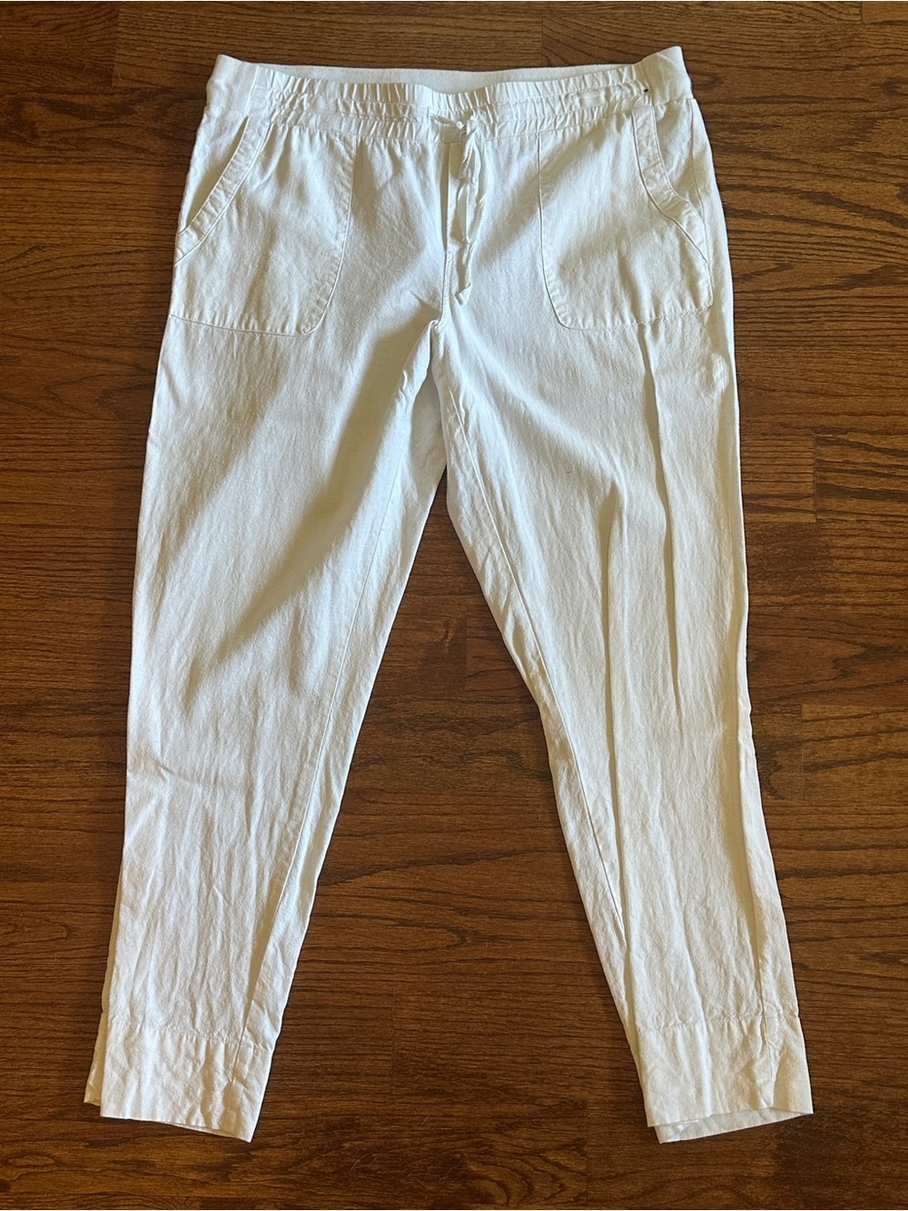 New York & Company SoHo Street Tapered Linen Pull on Pant Coverup Large